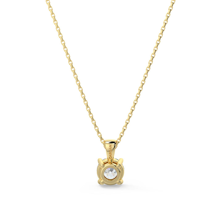Round Cut Diamond Pendant Necklace