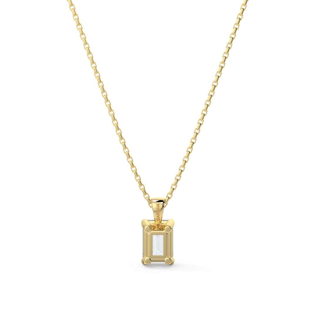 Emerald Cut Diamond Pendant Necklace