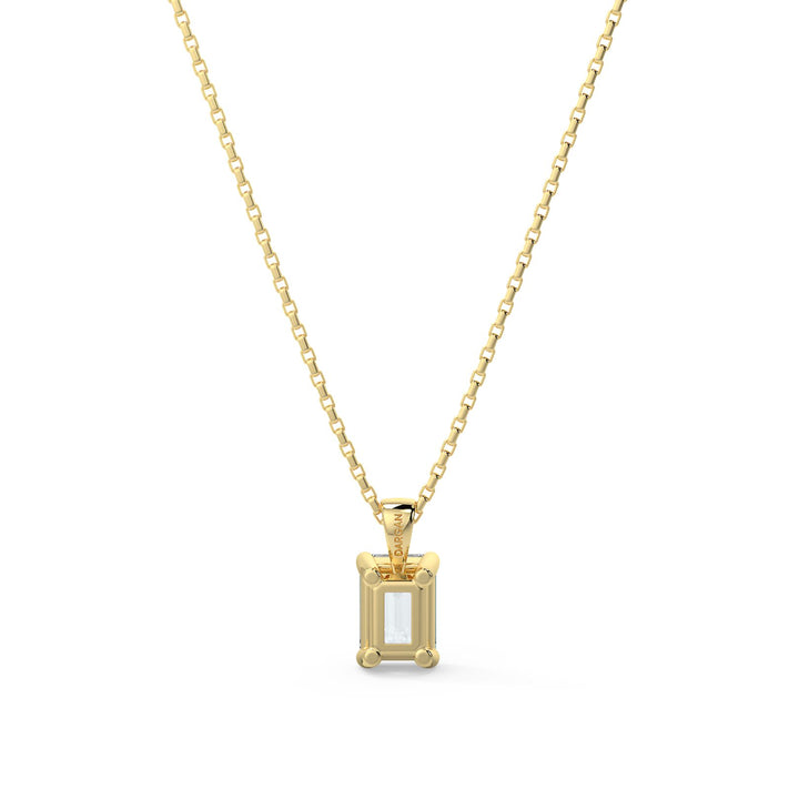 Emerald Cut Diamond Pendant Necklace