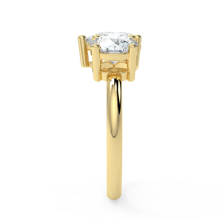 Round & Pear Diamond Ring