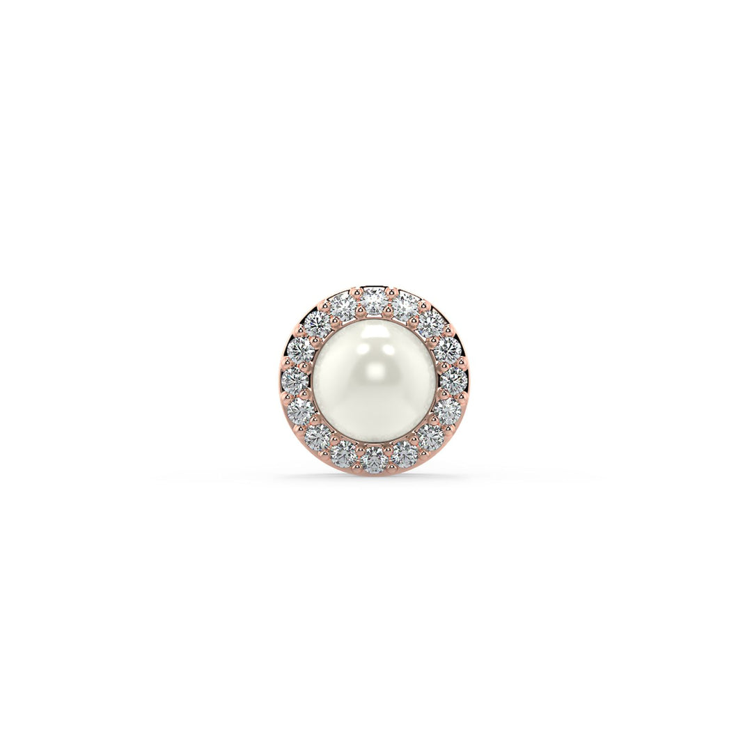 Elegant Pearl Halo Earrings