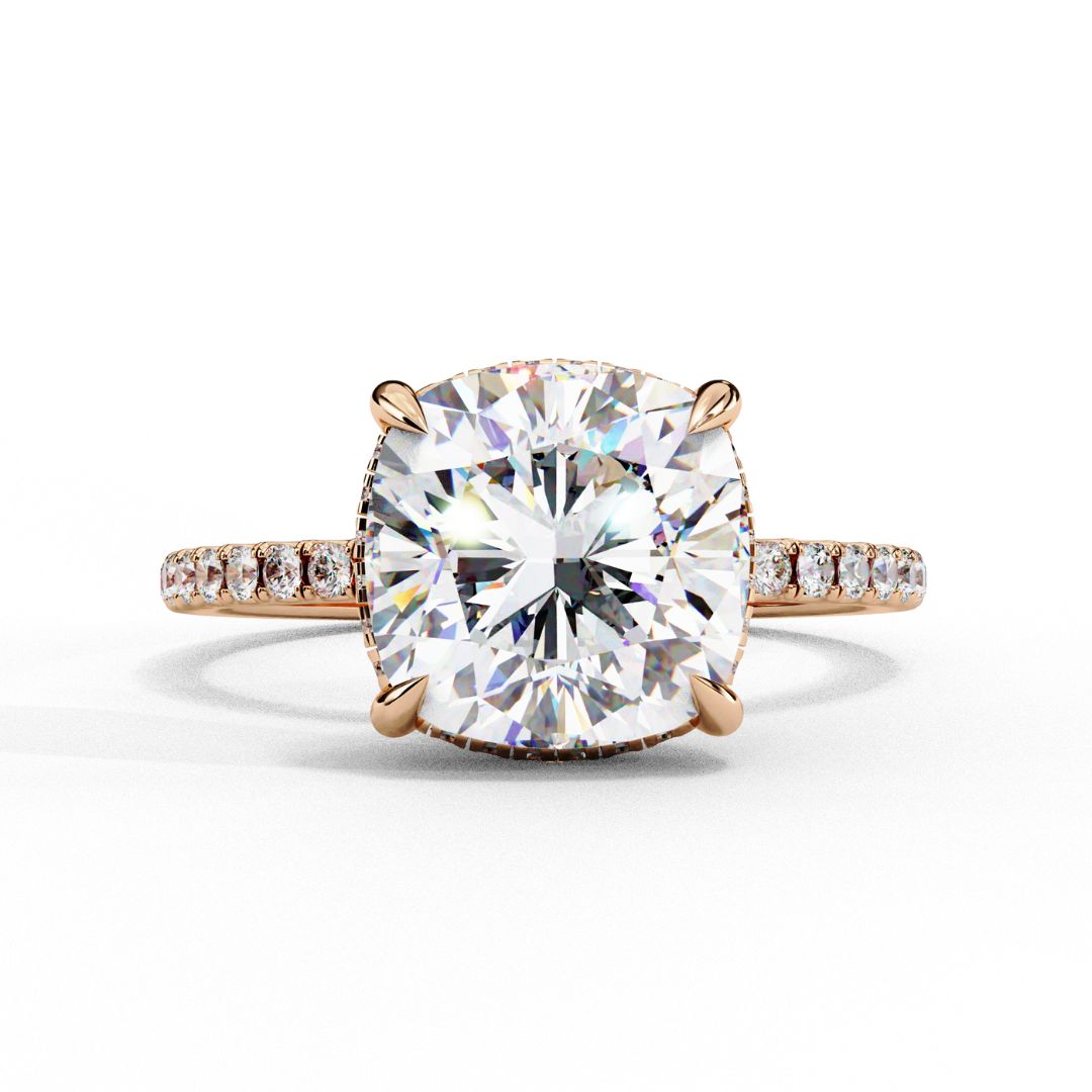 Cushion-Cut Solitaire Diamond Ring