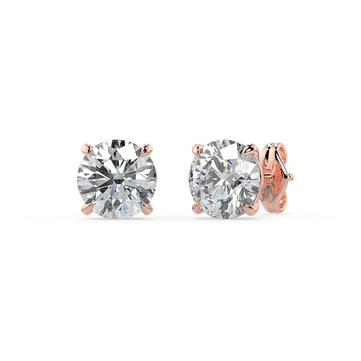 Brilliant Round-Cut Diamond Stud Earrings