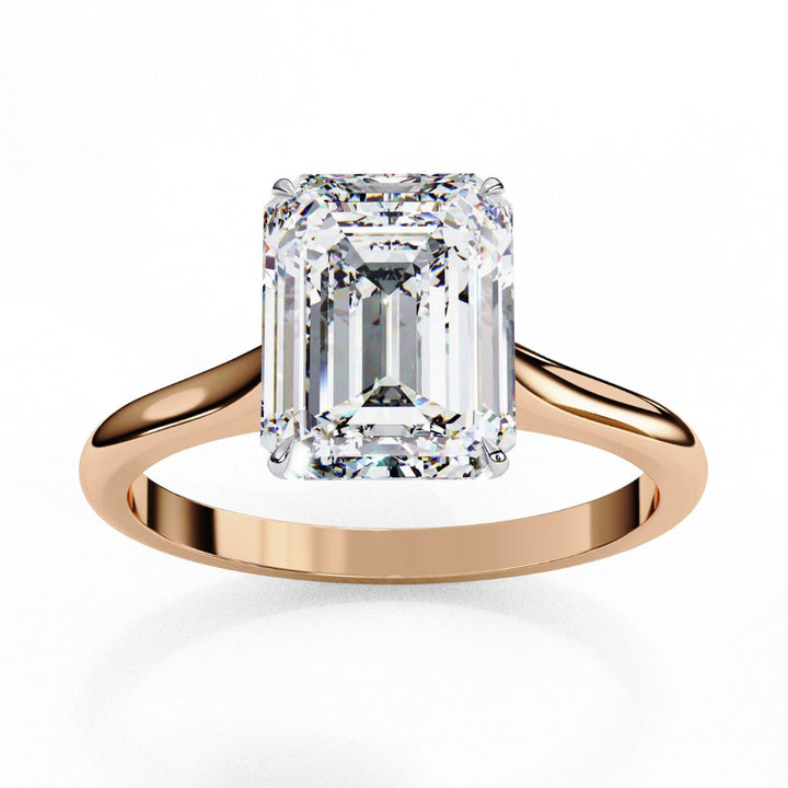 Emerald-Cut Solitaire Diamond Ring