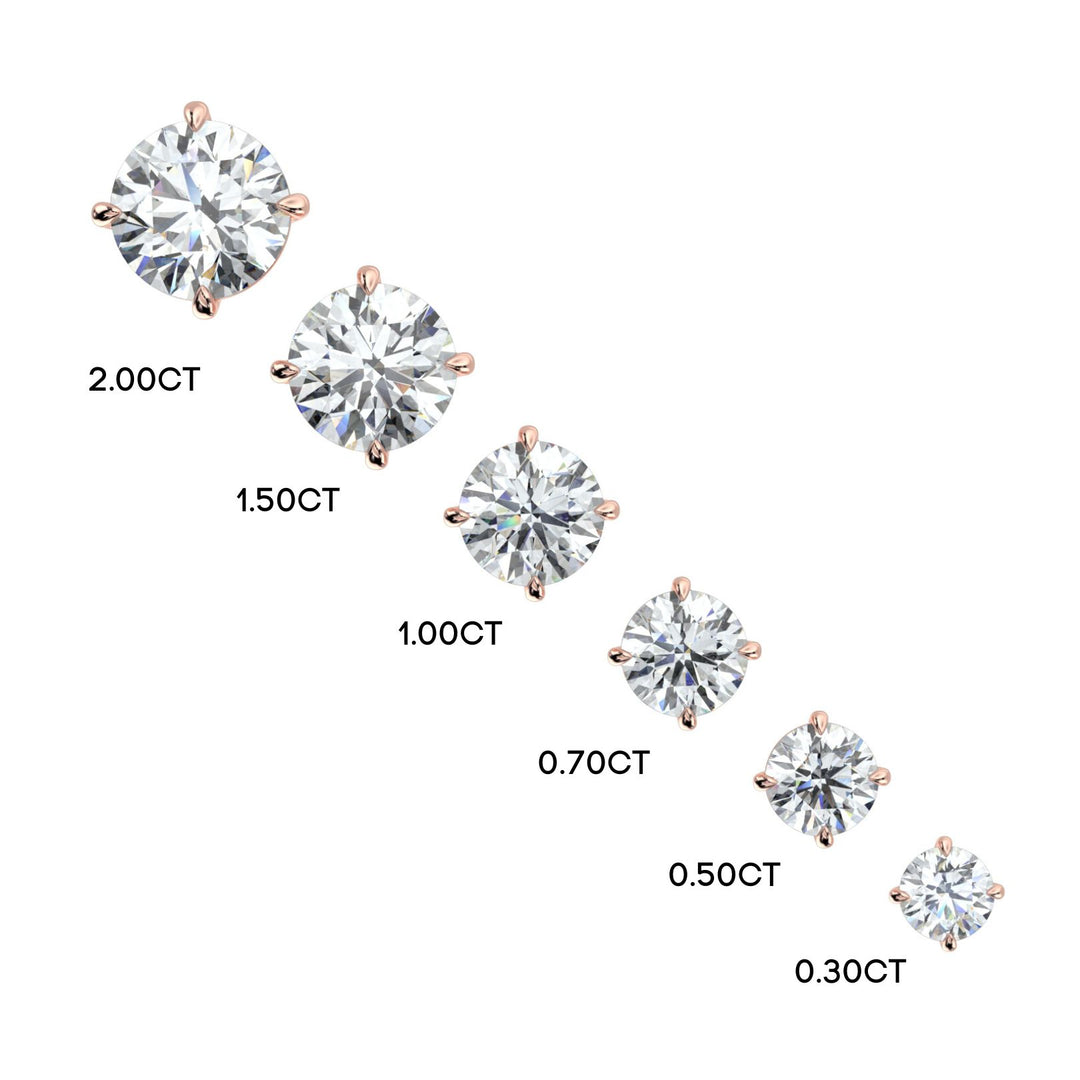Brilliant Round-Cut Diamond Stud Earrings