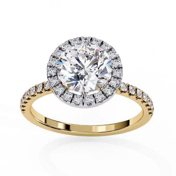 Round Cut Halo Lab-Grown Diamond Ring