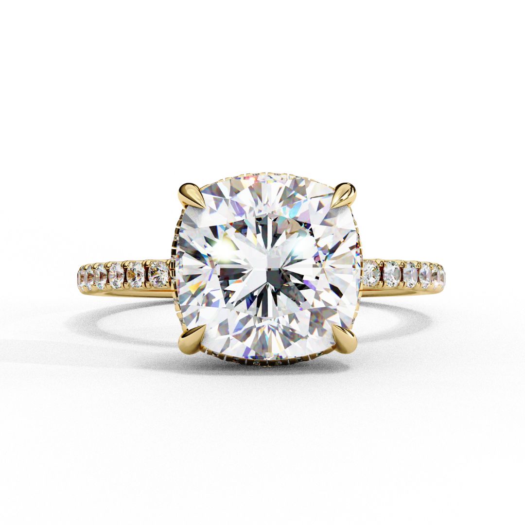 Cushion-Cut Solitaire Diamond Ring
