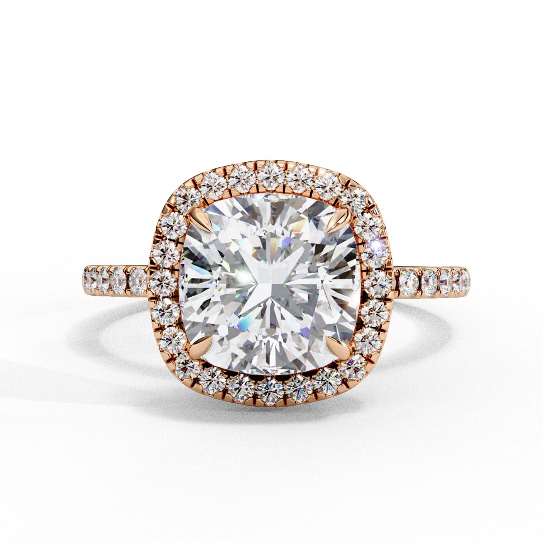 Cushion Cut Lab-Grown Diamond Ring