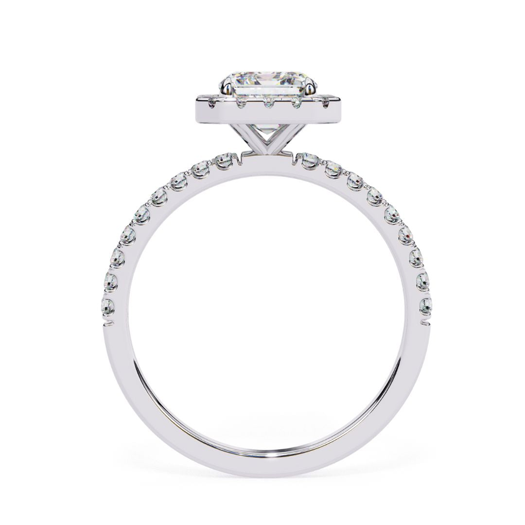 Radiant Cut Halo Lab-Grown Diamond Ring
