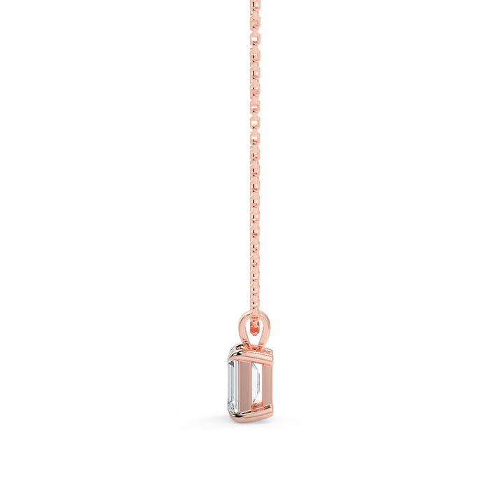 Emerald Cut Diamond Pendant Necklace