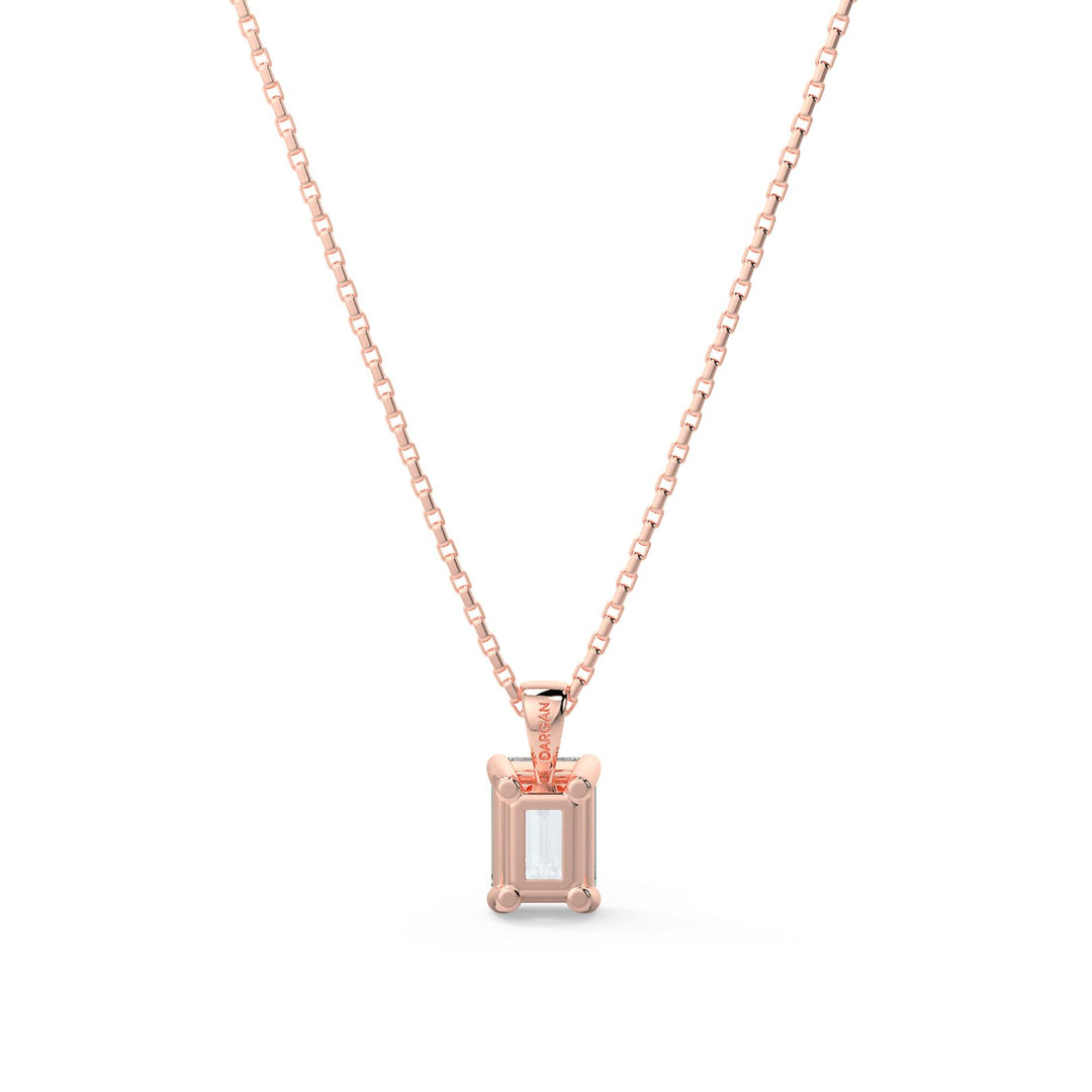 Emerald Cut Diamond Pendant Necklace