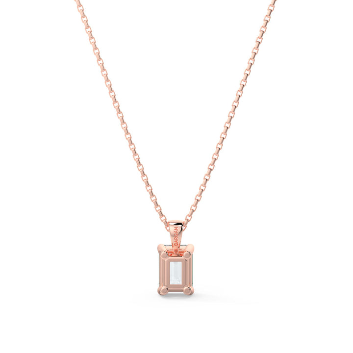Emerald Cut Diamond Pendant Necklace