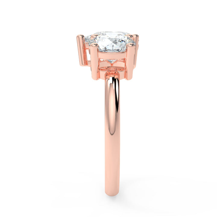 Round & Pear Diamond Ring