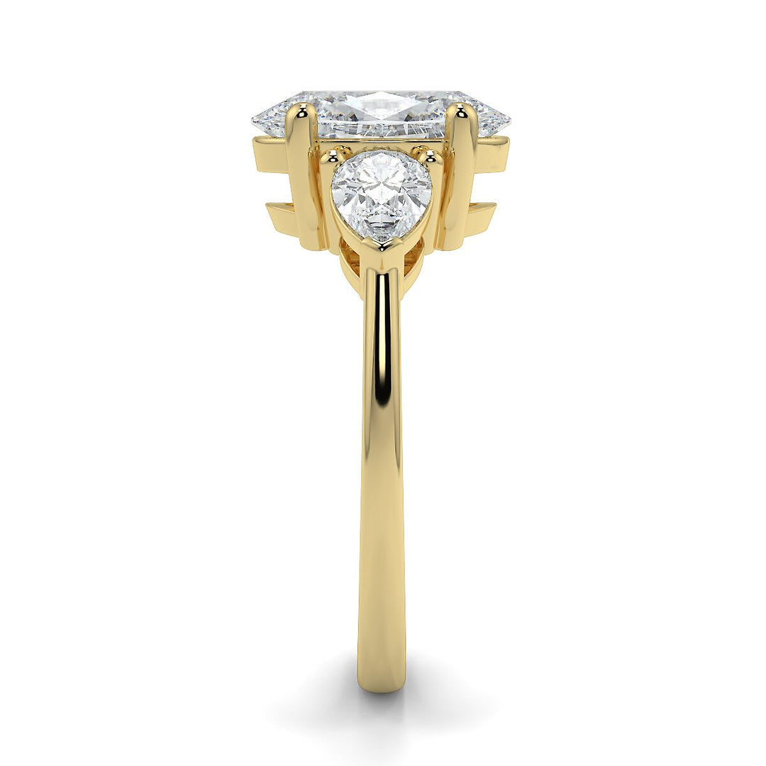 Oval-Pear Trilogy Lab-Grown Diamond Ring