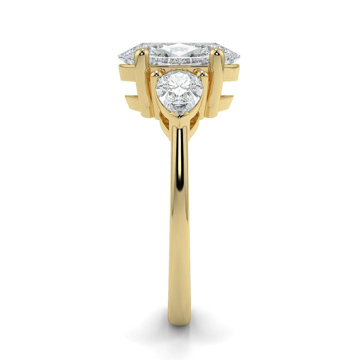 Oval-Pear Trilogy Lab-Grown Diamond Ring