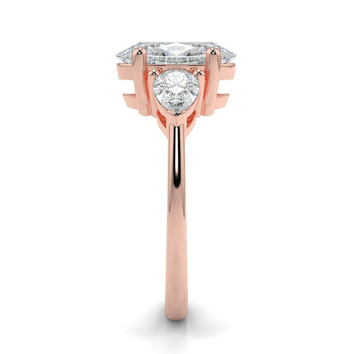 Oval-Pear Trilogy Lab-Grown Diamond Ring