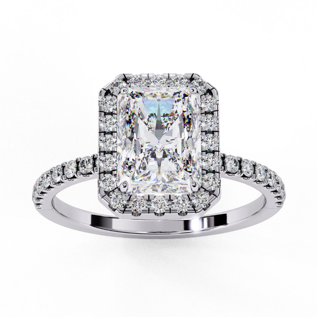 Radiant Cut Halo Lab-Grown Diamond Ring