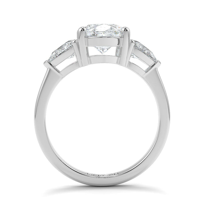 Oval-Pear Trilogy Lab-Grown Diamond Ring