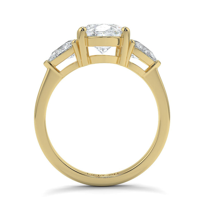 Oval-Pear Trilogy Lab-Grown Diamond Ring