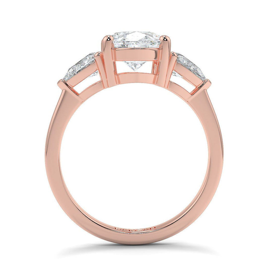 Oval-Pear Trilogy Lab-Grown Diamond Ring