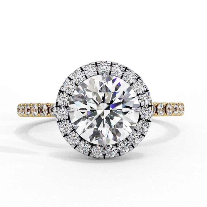 Round Cut Halo Lab-Grown Diamond Ring