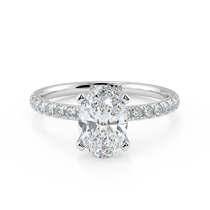 Oval-Cut Solitaire Diamond Ring