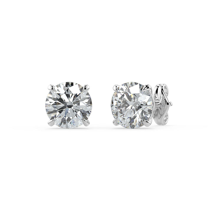 Brilliant Round-Cut Diamond Stud Earrings