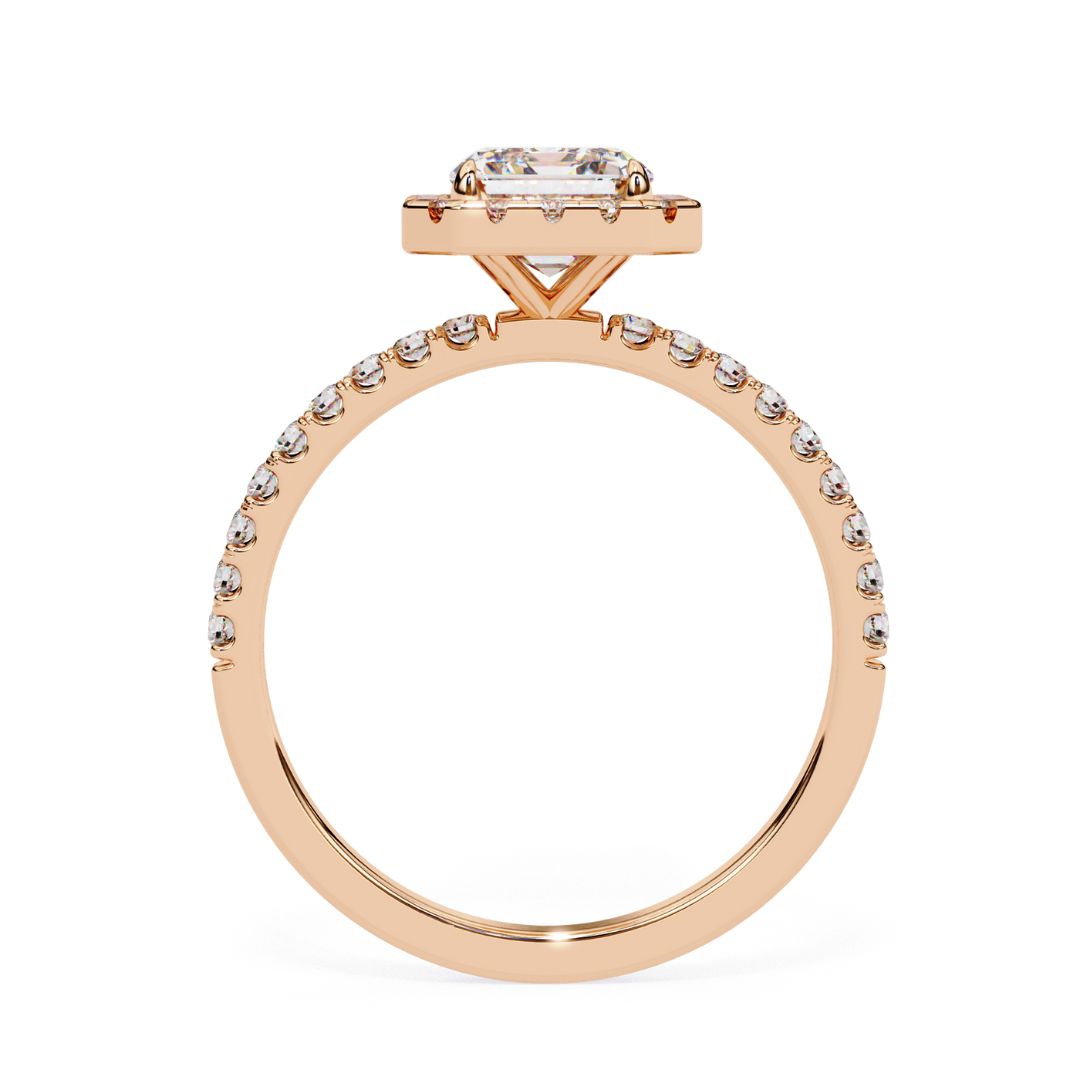 Radiant Cut Halo Lab-Grown Diamond Ring