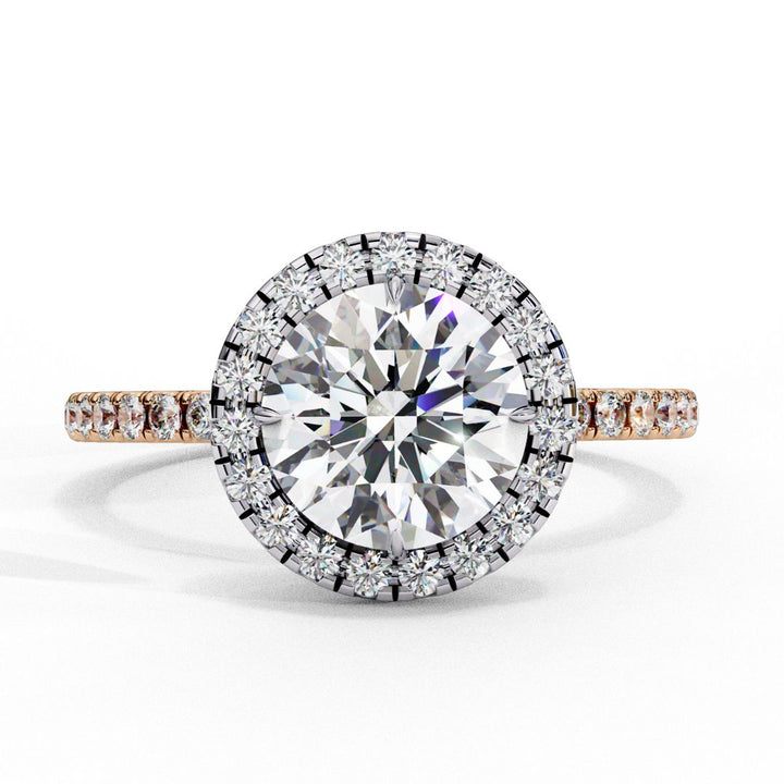 Round Cut Halo Lab-Grown Diamond Ring