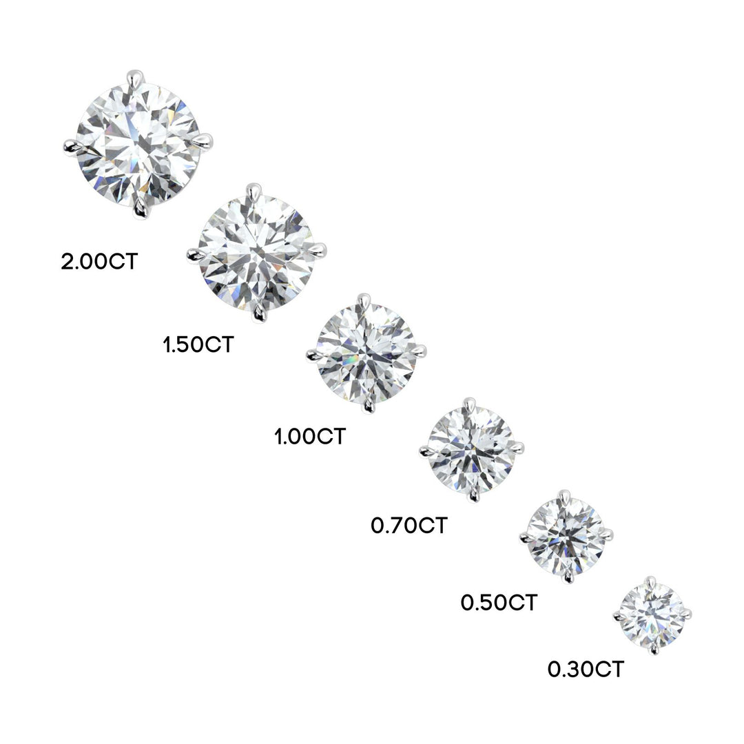 Brilliant Round-Cut Diamond Stud Earrings