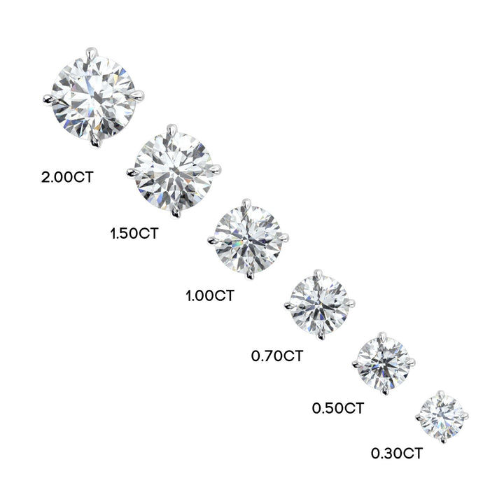 Brilliant Round-Cut Diamond Stud Earrings