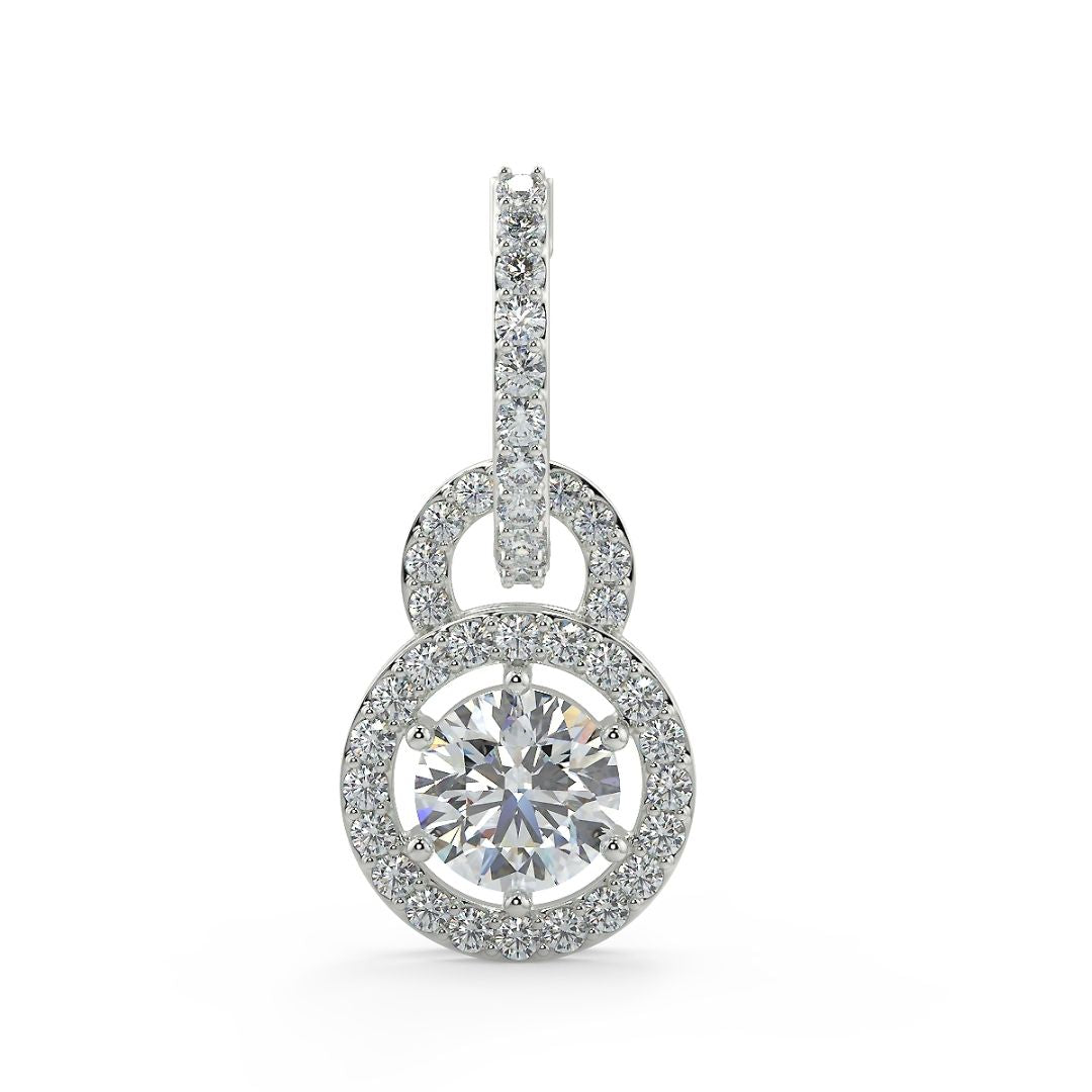Halo Lab-Grown Diamond Drop Earrings