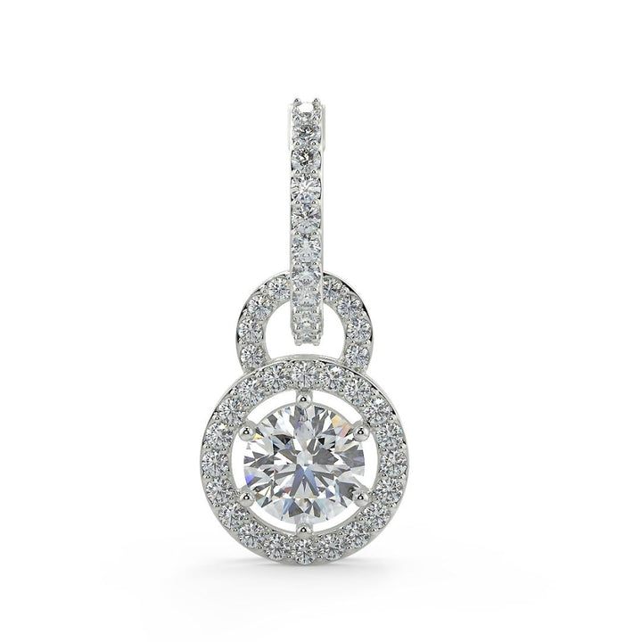 Halo Lab-Grown Diamond Drop Earrings