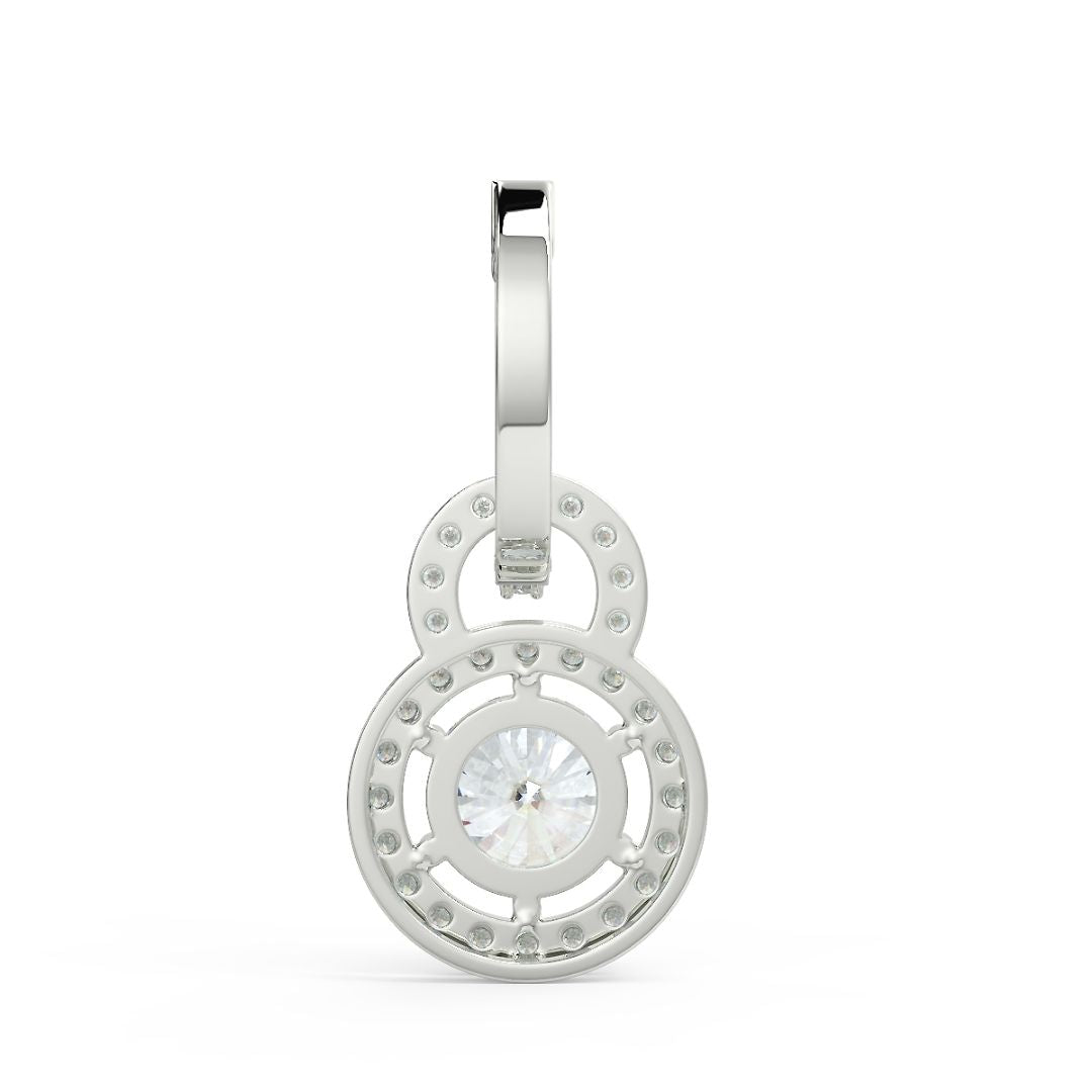 Halo Lab-Grown Diamond Drop Earrings