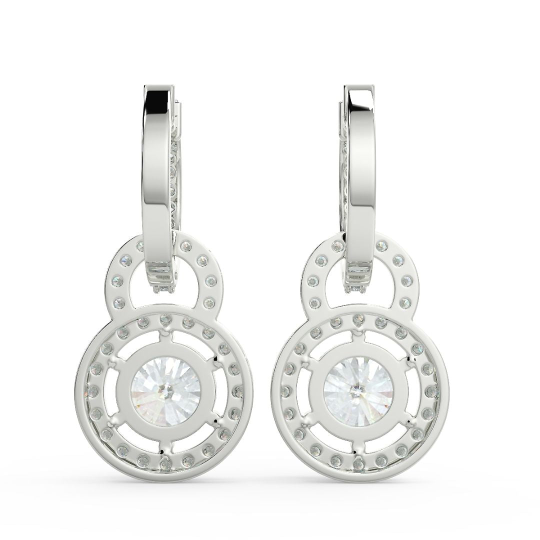 Halo Lab-Grown Diamond Drop Earrings