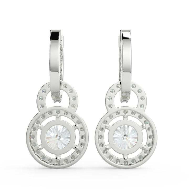 Halo Lab-Grown Diamond Drop Earrings