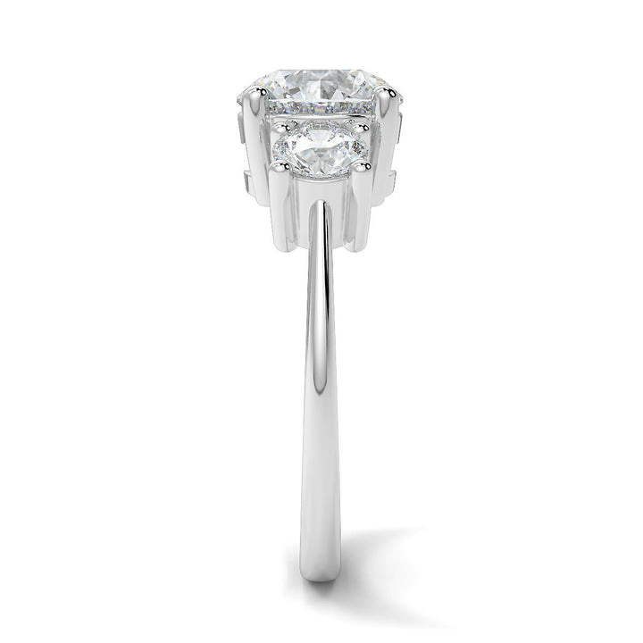 Round Brilliant Trilogy Lab-Grown Diamond Ring
