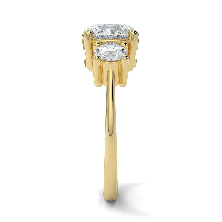 Round Brilliant Trilogy Lab-Grown Diamond Ring