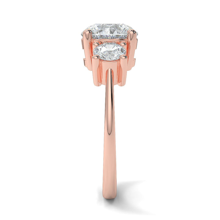 Round Brilliant Trilogy Lab-Grown Diamond Ring