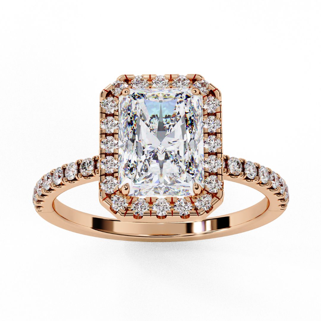 Radiant Cut Halo Lab-Grown Diamond Ring