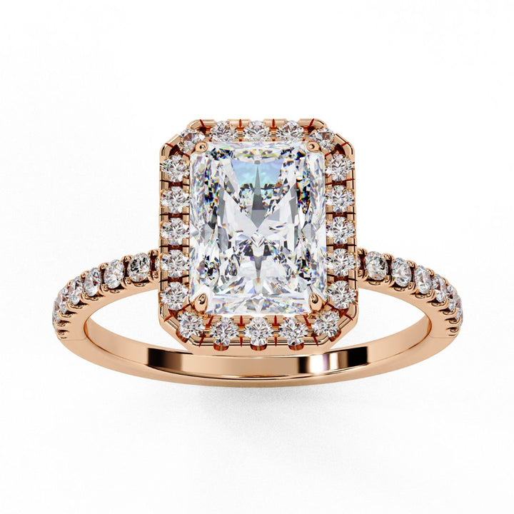 Radiant Cut Halo Lab-Grown Diamond Ring