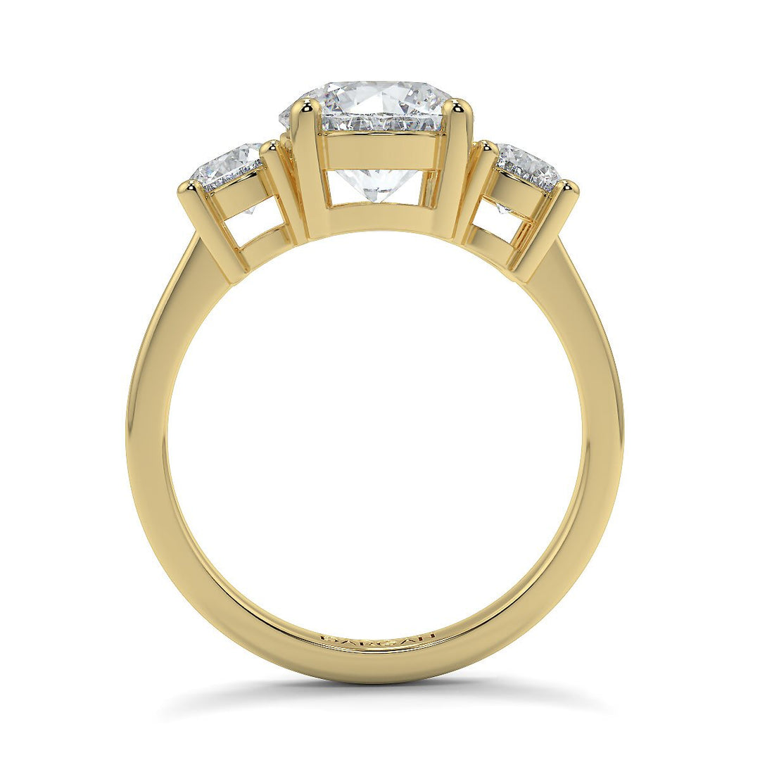 Round Brilliant Trilogy Lab-Grown Diamond Ring