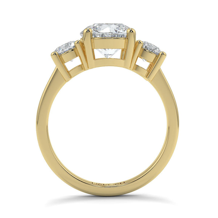 Round Brilliant Trilogy Lab-Grown Diamond Ring