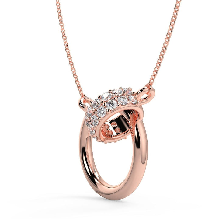 Contemporary Circle Lab-Grown Diamond Pendant