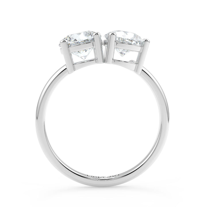 Round & Pear Diamond Ring