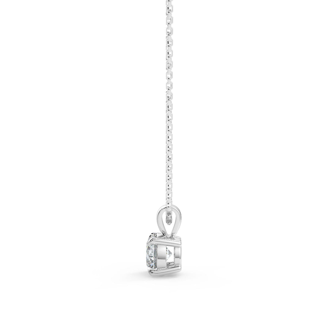 Round Cut Diamond Pendant Necklace