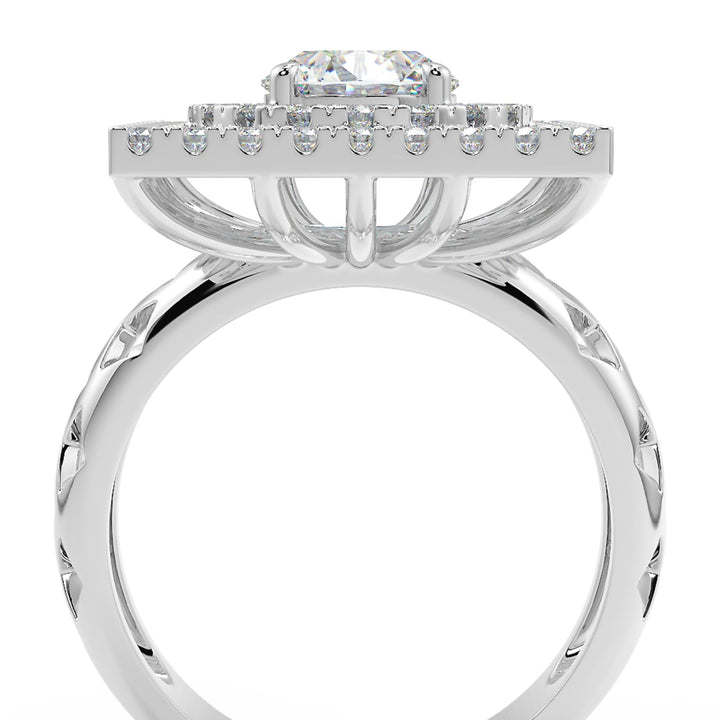 Grandeur Square Halo Lab-Grown Diamond Ring