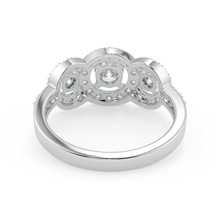 Triple Halo Lab-Grown Diamond Ring
