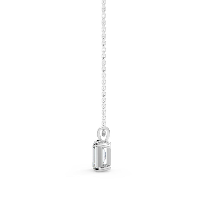 Emerald Cut Diamond Pendant Necklace