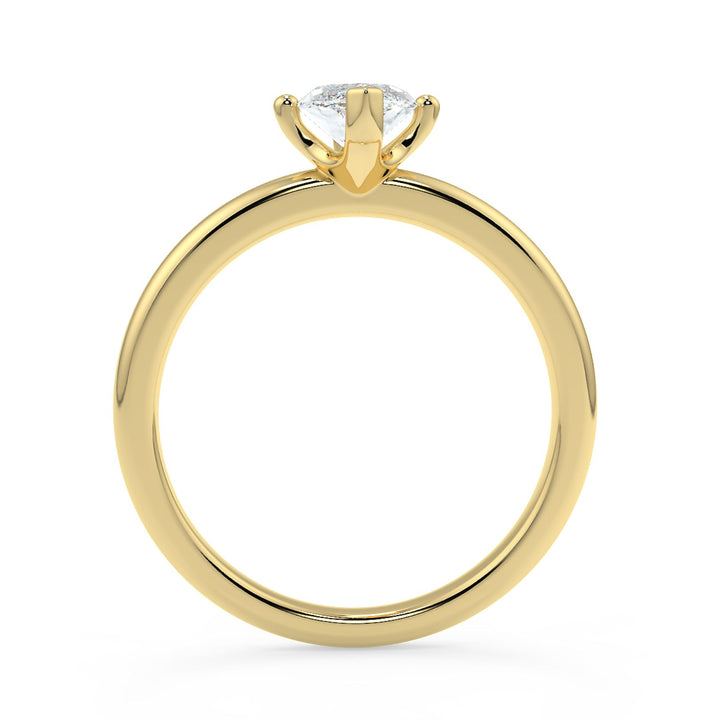 Marquise-Cut Solitaire Diamond Ring